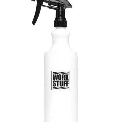 Láhev s rozprašovačem Work Stuff, bílá s černou hlavicí