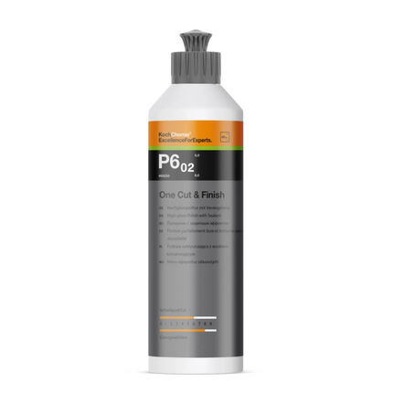 Lahvička s lešticí pastou Koch Chemie P6.02 One Cut & Finish, 250 ml