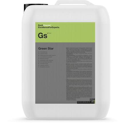 Plastový kanystr Koch Chemie Green Star 5 l s etiketou zeleno-šedé barvy