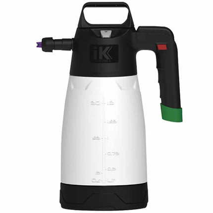 Ruční tlakový napěnovač iK FOAM PRO 2 s černým madlem a bílou nádobou