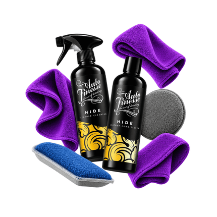 Auto Finesse Hide Leather Set - Sada na čištění a impregnaci kůže