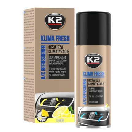 K2 Klima Fresh sprej a kartonové balení pro klimatizaci