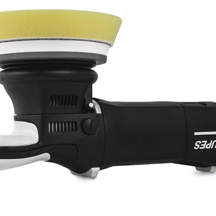 Orbitální leštička Rupes se žlutým pěnovým kotoučem a černým krytem