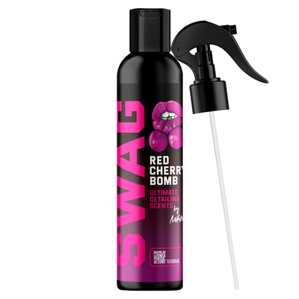 SWAG Scents sprejový osvěžovač s rozprašovačem, černá a růžová láhev Red Cherry Bomb