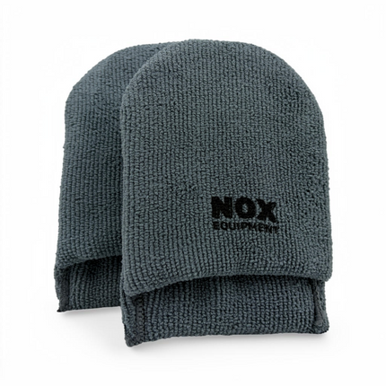 Mikrovláknový rukavičkový aplikátor s logem Nox Equipment, tmavě šedý pár