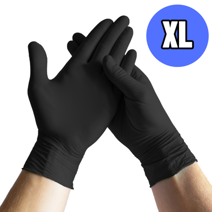 Nitrilové rukavice XL, černé, pár